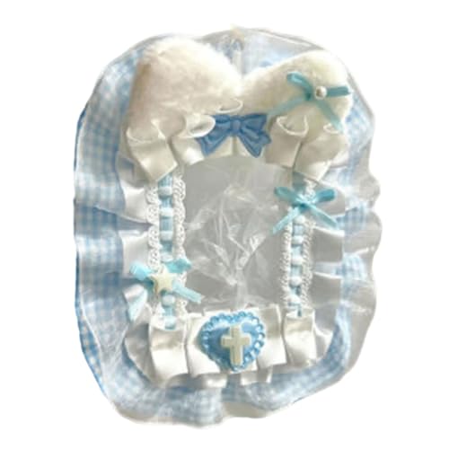 Yjcnelcr Süße Fotohülle, Schleifen, Fotokartenhalter, schöne Kartenhüllen, Aufbewahrungstasche, Spitze, Fotokartenetui, Buskarte, 4 von Yjcnelcr