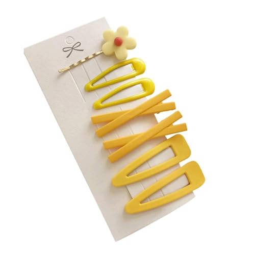 Haarspangen für Damen und Mädchen, Gelb, süße Blumen, Haarklammern und Haarspangen, Dekoration, elegant, goldfarben, 7 Stück Haarspangen für Damen und Mädchen, Gelb, süße Blumen, Haarklammern und Haarspangen, Dekoration, elegant, goldfarben, 7 Stück von Yjemle