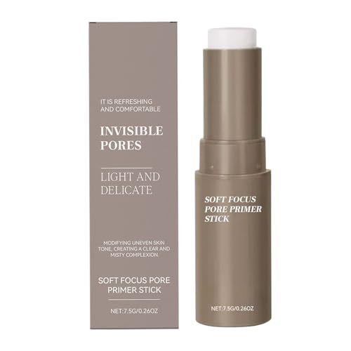 Yjkedfh Pore Eraser Stick,Unsichtbarer Poren-Minimierender Stick - Lang Anhaltende Fettkontrolle Mattierender Make-Up Moisturizer Für Hochzeit Alltag Feiern Damen von Yjkedfh