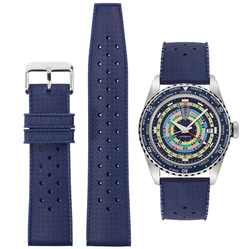 Ylfcly Uhrenarmbänder aus Fluorkautschuk mit Schnellverschluss Tropical Style Weiche FKM Kautschuk Armband für Uhren von Ylfcly