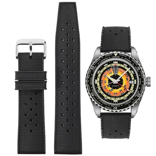 Ylfcly Uhrenarmbänder aus Fluorkautschuk mit Schnellverschluss Tropical Style Weiche FKM Kautschuk Armband für Uhren Ylfcly Uhrenarmbänder aus Fluorkautschuk mit Schnellverschluss Tropical Style Weiche FKM Kautschuk Armband für Uhren von Ylfcly