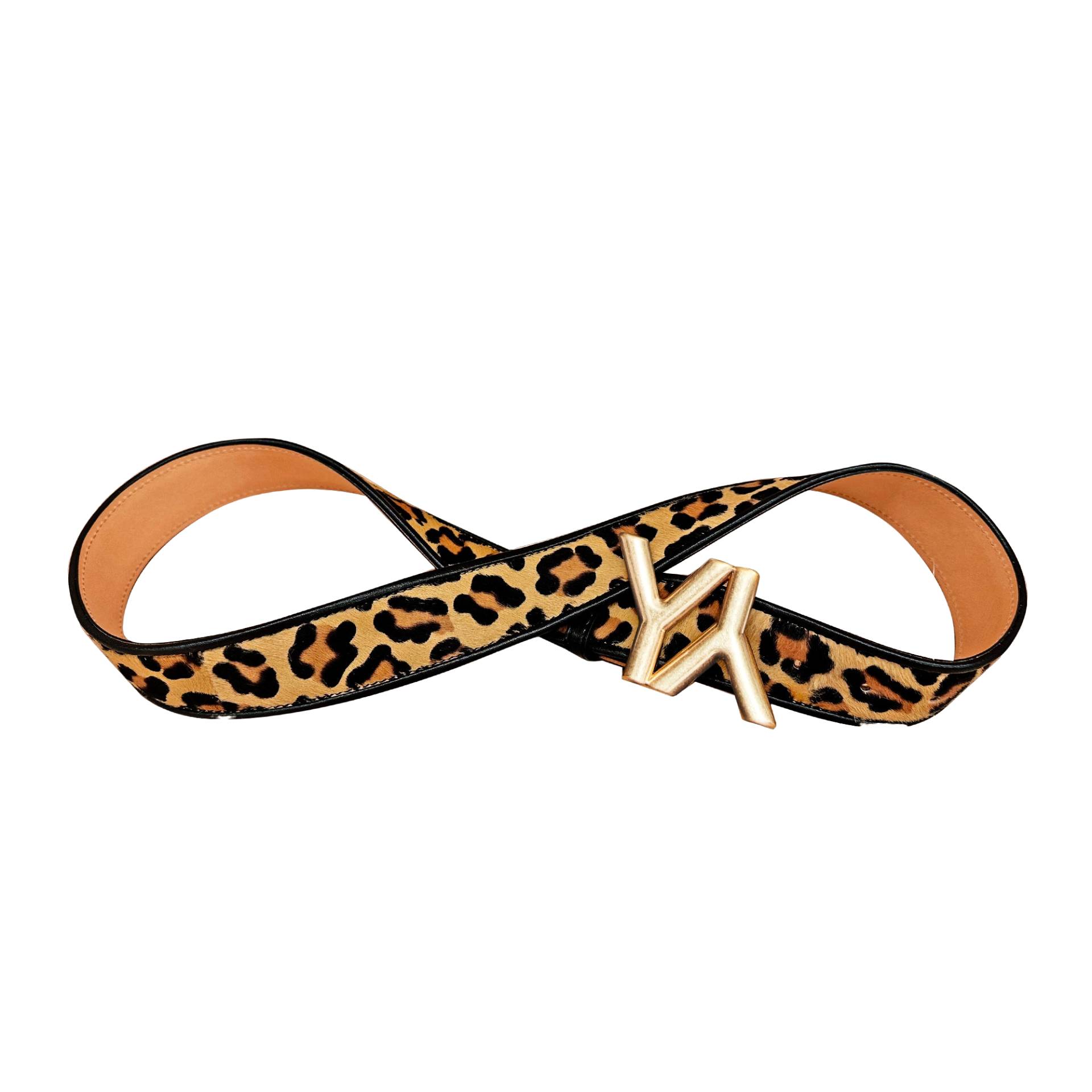 YLIANA YEPEZ | Monogram Buckle with belt calf hair leopard | Women's Brown Belts YLIANA YEPEZ | Monogram Buckle with belt calf hair leopard | Women's Brown Belts von YLIANA YEPEZ
