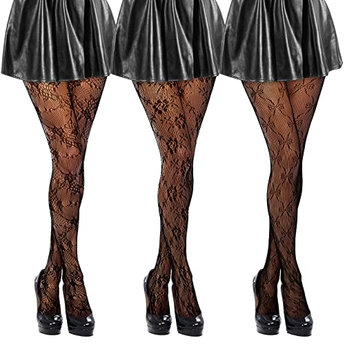 Ylinge 3 Paar Damen Gemusterte Netzstrumpfhose Spitze Blumen Strumpfhose Hohe Taille Fischnetzstrümpfe Schwarz Gemusterte Strumpfhose für Frauen, Schwarz , One size Ylinge 3 Paar Damen Gemusterte Netzstrumpfhose Spitze Blumen Strumpfhose Hohe Taille Fischnetzstrümpfe Schwarz Gemusterte Strumpfhose für Frauen, Schwarz , One size von Ylinge