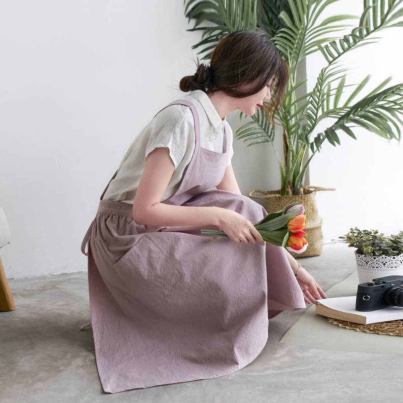 Baumwoll-Leinen-Schürze, Rosa Schürze, Gewaschene Leinenschürze Zum Kochen, Vollschürze Für Frauen, Geschenk Sie Geschenkideen, Ylistyle C1914 Baumwoll-Leinen-Schürze, Rosa Schürze, Gewaschene Leinenschürze Zum Kochen, Vollschürze Für Frauen, Geschenk Sie Geschenkideen, Ylistyle C1914 von Ylistyle