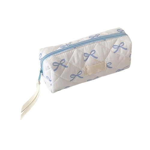 Federmäppchen mit Schleife, Schreibwaren-Tasche mit Reißverschluss, Kosmetik-Aufbewahrungstaschen, Reise-Kulturbeutel, niedliche Schleifen, Make-up-Tasche, ästhetische Aufbewahrung, Organizer-Taschen von Ylnailky
