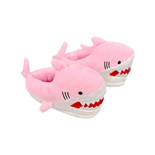 Hai-Hausschuhe – 39 cm große Winter-Plüsch-Hai-Baumwoll-Hausschuhe | Cartoon -Tier-Wal-Hausschuhe | Weiche, bequeme Winterwärme-Haifischschuhe für Männer und Frauen | Große Indoor-Outdoor-Hausschuhe von Ylnailky