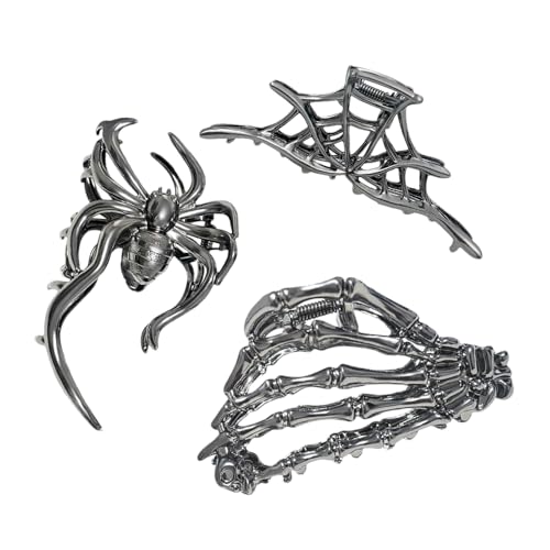Ylnailky Claw Clips Halloween | Fester Halt Haarklammern | Starker Halt Haarklammern 3er Set für Frauen Damen Mädchen Fitness Enthusiasten Studenten Hochschule Outdoor Festival von Ylnailky
