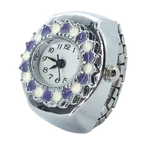 Ylnailky Damen Finger Uhrringe - Frauen Finger Schmuck Uhr | Präzise Kristalluhr Geschenk Zu Weihnachten Geburtstag Valentinstag Muttertag Für Familie Freunde Ylnailky Damen Finger Uhrringe - Frauen Finger Schmuck Uhr | Präzise Kristalluhr Geschenk Zu Weihnachten Geburtstag Valentinstag Muttertag Für Familie Freunde von Ylnailky