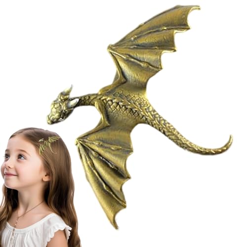 Ylnailky Drachen-Haarspangen für Frauen, Drachen-Haarspangen für dickes Haar | Baby Drache Retro Kopfschmuck Clip,Haarspangen aus Harz, Haarklammern mit starkem Halt für das Haarstyling von Ylnailky