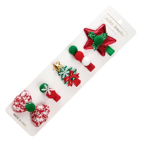 Ylnailky Haarspange Weihnachten - Urlaub Haarnadel Set - 5 Stück Haarspangen für Frauen Dekorative Festliche Urlaub Haarnadeln Weihnachten Haarschmuck von Ylnailky