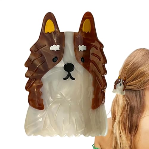Ylnailky Mädchen-Haarspangen, Hundekrallen-Haarspange | Tierhaarspange in Hundeform mit starkem Halt - Tragbare lange Haarspange aus Acryl für Mädchen, Frauen, Erwachsene, Kinder von Ylnailky