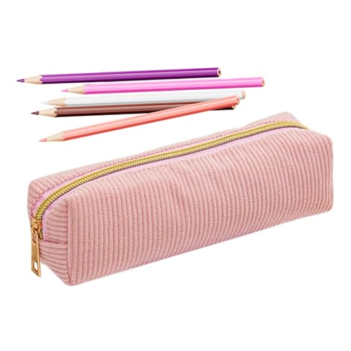 Ylnailky Schulmäppchen - Ästhetisches Design Federtasche | Einfarbige Große Cordelino Schreibwaren Tasche für Schüler Erwachsene Mädchen von Ylnailky