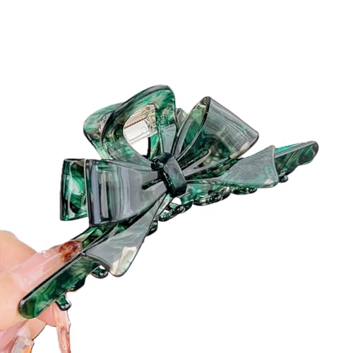 Haarklammern für Damen, Fliege geformt, hochwertige Haarklammern für Damen, dünnes, dickes, lockiges Haar, rutschfest, starker Halt, Kiefer-Haarklammern, Grün von YlobdolY