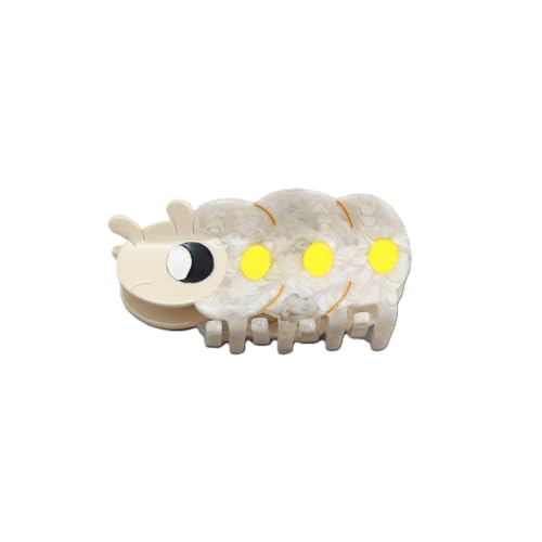 Haarklammern für Damen, hochwertige Haarspangen im Insekten-Stil, für Damen, dünnes, dickes, lockiges Haar, rutschfest, starker Halt, Kiefer-Haar-Accessoires, Weiß von YlobdolY