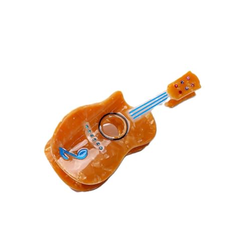 Haarspangen für Damen, hochwertige Gitarren-Haarspangen, Haarklammern für Damen, dünnes, dickes, lockiges Haar, rutschfest, starker Halt, Kiefer-Haarschmuck, Orange von YlobdolY