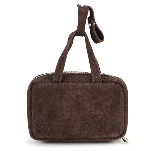 Handtasche geformte kleine Münze Geldbörse für Männer Frauen, echtes Leder Tasche Organizer Change Halter mit Knopf und Reißverschluss, echtes Rindsleder Schlüsselanhänger Geldbörse Kaffee von YlobdolY