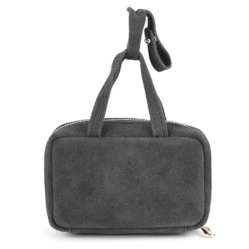 Handtasche geformte kleine Münze Geldbörse für Männer Frauen, echtes Leder Tasche Organizer Change Halter mit Knopf und Reißverschluss, echtes Rindsleder Schlüsselanhänger Wallet Grau Handtasche geformte kleine Münze Geldbörse für Männer Frauen, echtes Leder Tasche Organizer Change Halter mit Knopf und Reißverschluss, echtes Rindsleder Schlüsselanhänger Wallet Grau von YlobdolY