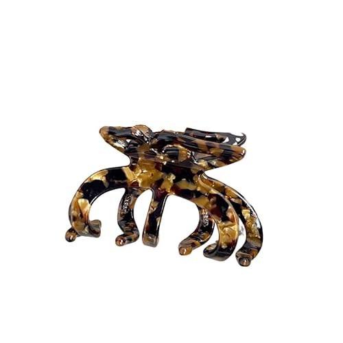 Nette Schmetterling Haarspangen für Frauen, Rutschfeste Haarspangen für Frauen Dünnes dickes lockiges Haar, Starke Halt Kiefer Haarspangen Blumengelb von YlobdolY