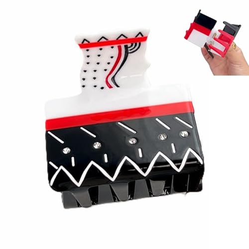 Spielkarten Haarclips für Frauen, Lustige Poker High Grade Haarklauen Clips für Frauen Dünnes dickes lockiges Haar, Neuheit rutschfeste starke Halt Kiefer Haarclips Q von YlobdolY