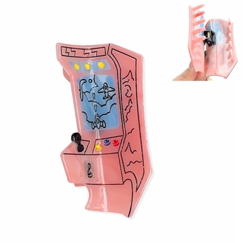 Spielmaschine geformte Haarclips für Frauen, Rosa lustige Karikatur-Haar-Kralle-Clips für Frauen Dünnes dickes lockiges Haar, Rutschfeste starke Halte-Kiefer-Haarclips von YlobdolY