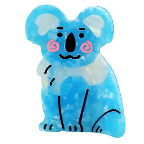 Tier-Haarklammern für Damen, niedlicher blauer Koala, hochwertige Haarspangen für Damen, dünnes, dickes, lockiges Haar, rutschfest, starker Halt, Kiefer-Haar-Accessoires, Haarspangen von YlobdolY
