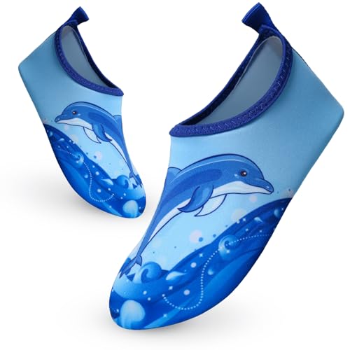YloveM Badeschuhe Kinder Schwimmschuhe Kleinkind Wasserschuhe Mädchen Jungen Beachschuhe rutschfeste Aquaschuhe Strandschuhe für Baby Strand Schwimmbad Surfschuhe von YloveM