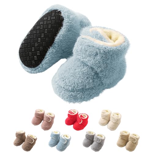 YloveM Kleinkind Baby Jungen Mädchen Booties,Unisex Neugeborene Winterschuhe Verdicken Schneestiefel Anti-Rutsch Sohle Weich Kleinkind Warm Sock Schuhe von YloveM