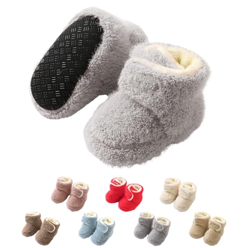 YloveM Kleinkind Baby Jungen Mädchen Booties,Unisex Neugeborene Winterschuhe Verdicken Schneestiefel Anti-Rutsch Sohle Weich Kleinkind Warm Sock Schuhe von YloveM