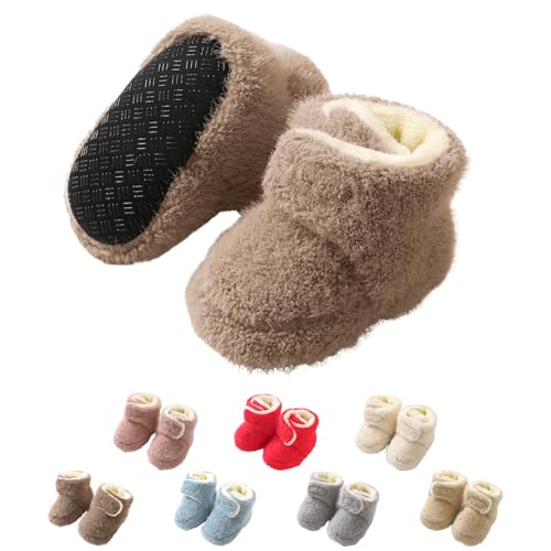 YloveM Kleinkind Baby Jungen Mädchen Booties,Unisex Neugeborene Winterschuhe Verdicken Schneestiefel Anti-Rutsch Sohle Weich Kleinkind Warm Sock Schuhe von YloveM