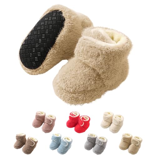 YloveM Kleinkind Baby Jungen Mädchen Booties,Unisex Neugeborene Winterschuhe Verdicken Schneestiefel Anti-Rutsch Sohle Weich Kleinkind Warm Sock Schuhe von YloveM