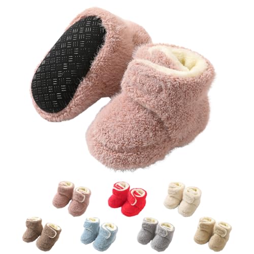 YloveM Kleinkind Baby Jungen Mädchen Booties,Unisex Neugeborene Winterschuhe Verdicken Schneestiefel Anti-Rutsch Sohle Weich Kleinkind Warm Sock Schuhe von YloveM