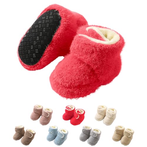 YloveM Kleinkind Baby Jungen Mädchen Booties,Unisex Neugeborene Winterschuhe Verdicken Schneestiefel Anti-Rutsch Sohle Weich Kleinkind Warm Sock Schuhe von YloveM