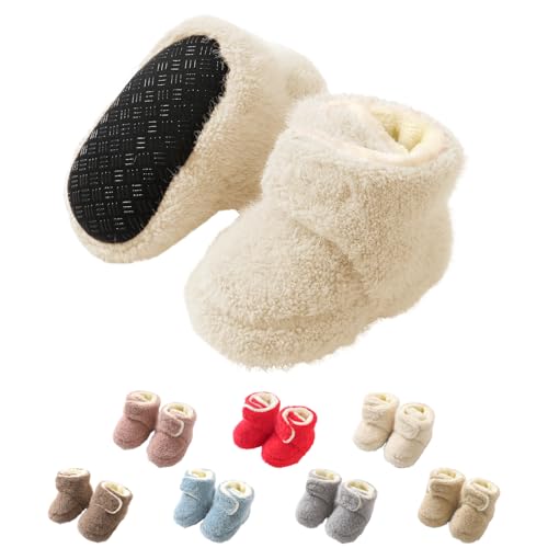 YloveM Kleinkind Baby Jungen Mädchen Booties,Unisex Neugeborene Winterschuhe Verdicken Schneestiefel Anti-Rutsch Sohle Weich Kleinkind Warm Sock Schuhe von YloveM