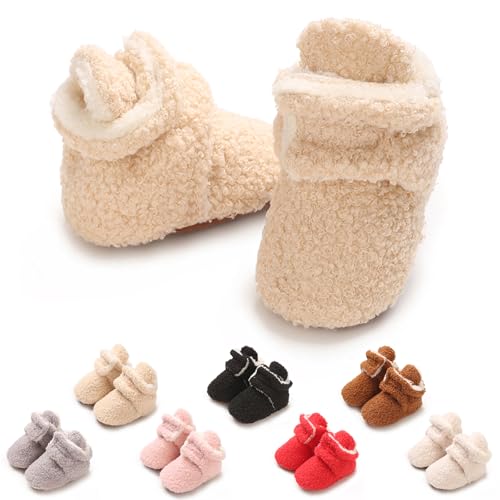 YloveM Kleinkind Baby Jungen Mädchen Booties,Unisex Neugeborene Winterschuhe Verdicken Schneestiefel Anti-Rutsch Sohle Weich Kleinkind Warm Sock Schuhe von YloveM