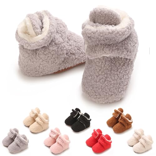 YloveM Kleinkind Baby Jungen Mädchen Booties,Unisex Neugeborene Winterschuhe Verdicken Schneestiefel Anti-Rutsch Sohle Weich Kleinkind Warm Sock Schuhe von YloveM