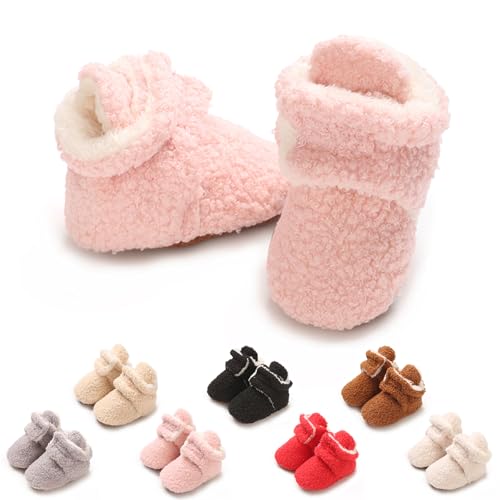 YloveM Kleinkind Baby Jungen Mädchen Booties,Unisex Neugeborene Winterschuhe Verdicken Schneestiefel Anti-Rutsch Sohle Weich Kleinkind Warm Sock Schuhe von YloveM
