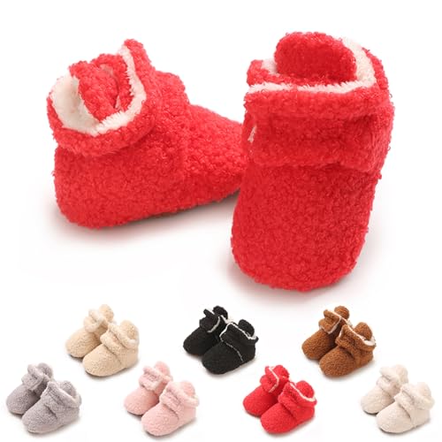YloveM Kleinkind Baby Jungen Mädchen Booties,Unisex Neugeborene Winterschuhe Verdicken Schneestiefel Anti-Rutsch Sohle Weich Kleinkind Warm Sock Schuhe von YloveM