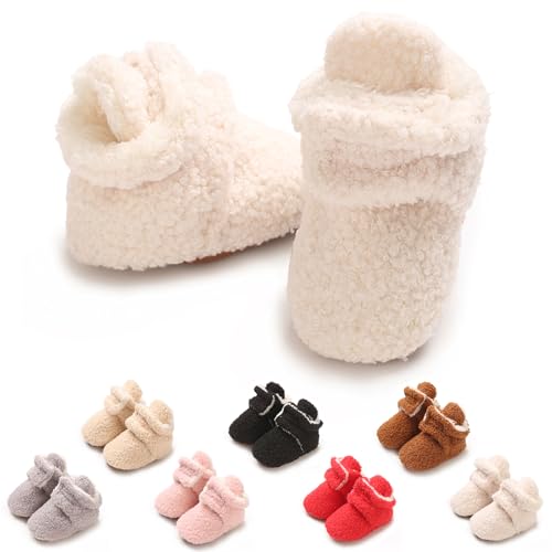 YloveM Kleinkind Baby Jungen Mädchen Booties,Unisex Neugeborene Winterschuhe Verdicken Schneestiefel Anti-Rutsch Sohle Weich Kleinkind Warm Sock Schuhe von YloveM