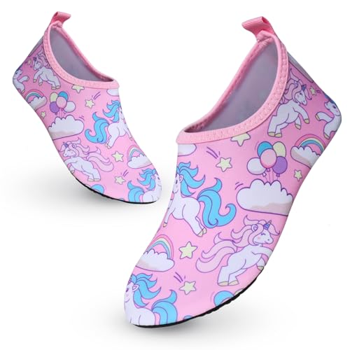YloveM Badeschuhe Kinder Wasserschuhe Mädchen Jungen Kleinkind Schwimmschuhe rutschfeste Aquaschuhe Strandschuhe für Baby Schnell Trockene Surfschuhe Barfußschuhe Leichte von YloveM
