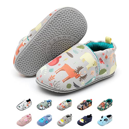 YloveM Krabbelschuhe Baby Laufschuhe Jungen Mädchen Babyschuhe Mit Weicher Sohle für Kleinkinder Schuhe Neugeborene rutschfeste Babyhausschuh von YloveM