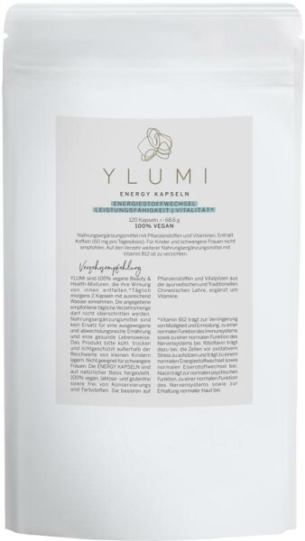 Ylumi Energy Kapseln Refill 120 Kapseln 68,6 g Ylumi Energy Kapseln Refill 120 Kapseln 68,6 g von Ylumi