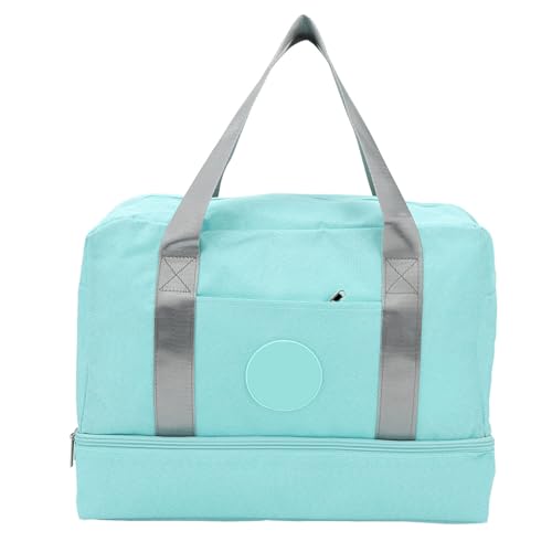 Dry Wet Separated Gym, Lightweight Duffle for Men Women, Travel with Shoe Cabinet, Small, Durably Cationic Fabric, 390g, 39x18x30cm (Lake Blue) von Ylwxzenith