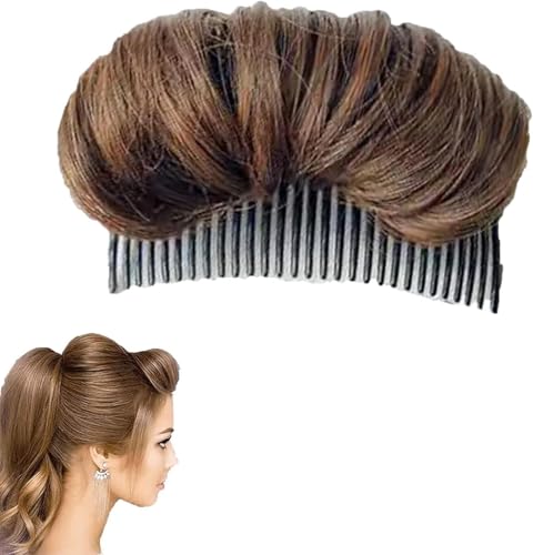 Hellbraunes unsichtbares Haarpolster, Bump Up Kamm Clip Dutt, falsche Haarspange, Prinzessinnen-Styling-Haarnadel für Mädchen und Frauen, dünner werdendes Haar-Styling-Zubehör von Ymhapp