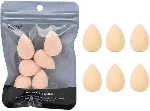 Mini-Make-up-Schwamm-Set für Foundation, Puder, Concealer, Highlight, Lidschatten, Puffs und Wedges, Make-up-Schwämme, Make-up-Pinsel und Werkzeuge, 6 Stück von Ymhapp