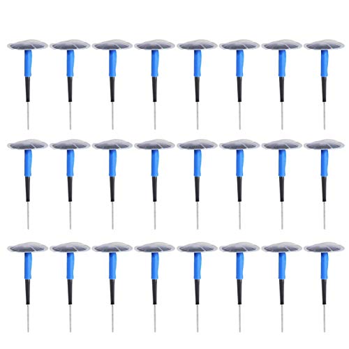 Ymiko Reifenstopfen Patch, 24 Stück Auto Motorrad Unifür Versal Tubeless Reifenpunktion Reparatur Pilz Plug Patch Kaugummi(48 * 6mm) von Ymiko