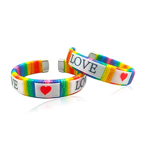 Ymimanchil Pride Armband Regenbogen Armbänder für Frauen Regenbogen LGBT Pride Armbänder Bulk Rainbow String Geflochtenes Armband Lgbtq Armbänder Pride Geschenke für Männer, Sonstiges, Autre von Ymimanchil