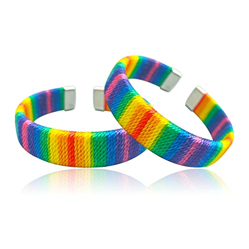 Ymimanchil Pride Armband Regenbogen Armbänder für Frauen Regenbogen LGBT Pride Armbänder Bulk Rainbow String Geflochtenes Armband Lgbtq Armbänder Pride Geschenke für Männer, Sonstiges, Autre von Ymimanchil