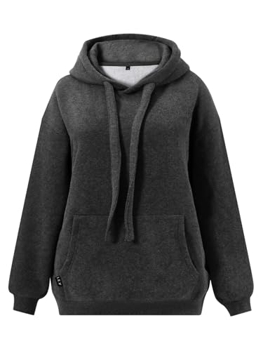Ymmchy Basic Kapuzenpullover Damen Hoodie Sweatshirt mit Kapuze Langarm Pullover Winter Oversized Hoody Dunkelgrau L Ymmchy Basic Kapuzenpullover Damen Hoodie Sweatshirt mit Kapuze Langarm Pullover Winter Oversized Hoody Dunkelgrau L von Ymmchy