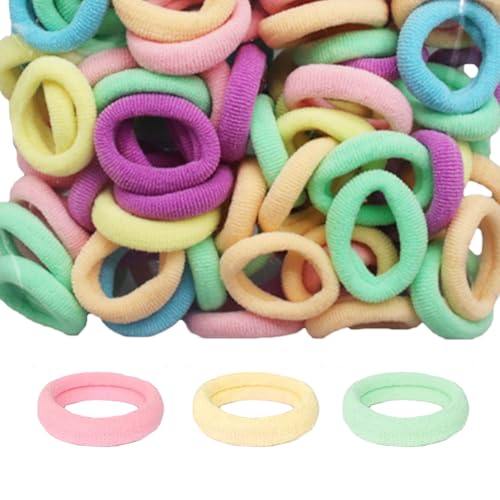 200STK Bunte Haargummis Mädchen Klein Zopfgummis Mädchen Elastische Haarband Haargummi Baby Feines Haar (2cm) von Ymxil