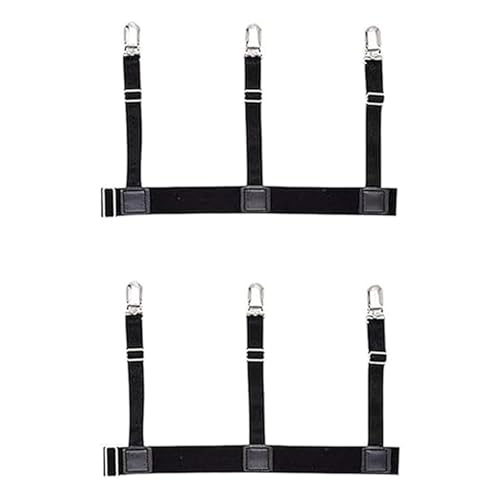 Ymxil 1 Paar Hemdhalter Herren, Hemdhalter mit Rutschfesten Klammern, Hosenträger Elastisch Hemd Halter, Shirt Stays Halter Verstellbar Strumpfband Anzug Accessories Herren von Ymxil
